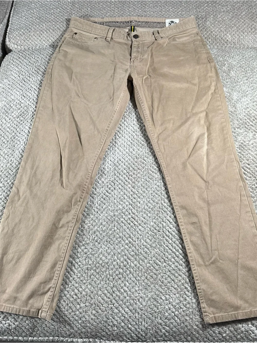 English Laundry Men 34x30 Stretch 5-Pocket Pant Taupe Brown Straight Leg 1365289